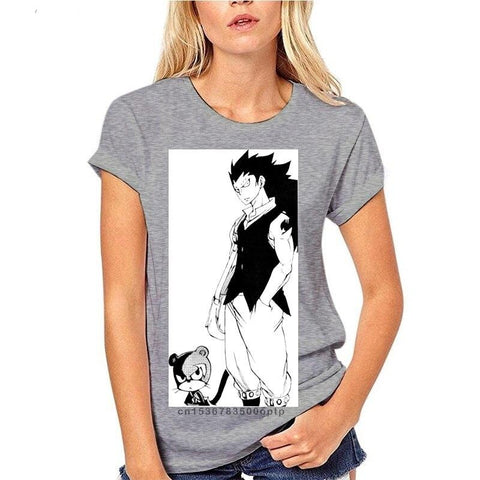 T Shirt Fairy Tail Gris Gajeel et Pantherlily Femme