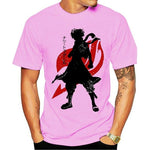 T Shirt Fairy Tail Natsu Rose et Rouge Homme