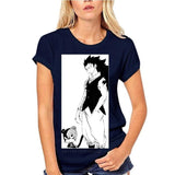 T Shirt Fairy Tail Bleu Gajeel et Pantherlily Femme