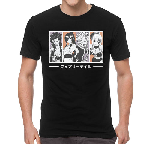 T Shirt Fairy Tail Manga Héros