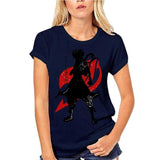 T Shirt Fairy Tail Natsu Bleu et Rouge Femme