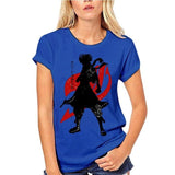 T Shirt Fairy Tail Natsu Bleu et Rouge Femme