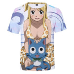 T Shirt Fairy Tail Lucy et Happy